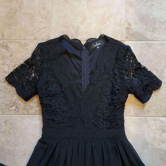 Lulus Angel in disguise black lace skater dress - Picture 7 of 13